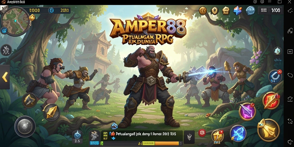 Screenshot menampilkan pertarungan seru dalam gameplay RPG.