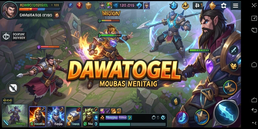 Gameplay DAWATOGEL dengan pertarungan seru dan dramatis.