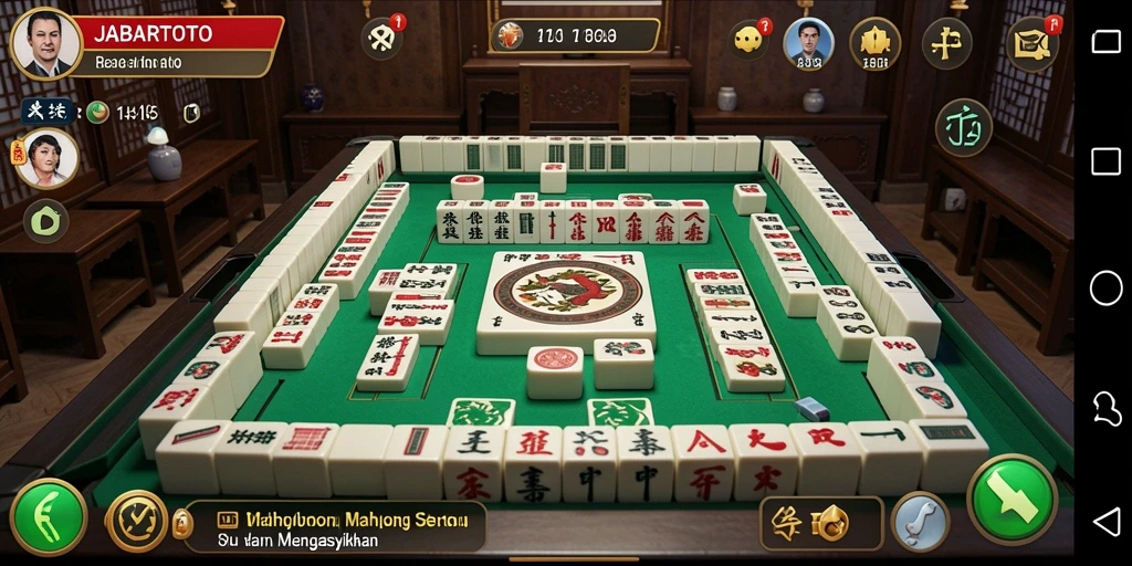 Tampilan gameplay menarik dari JABARTOTO yang memperlihatkan tantangan Mahjong.
