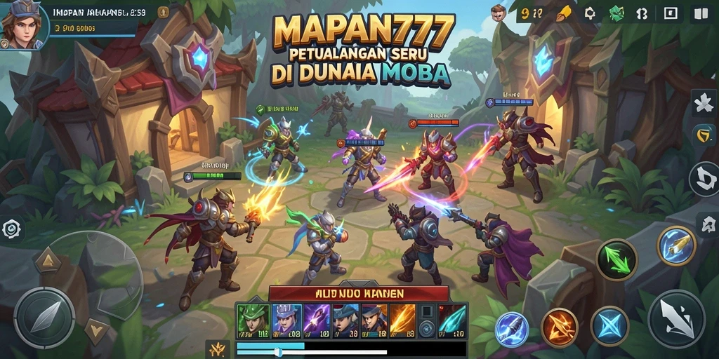 Tampilan gameplay MOBA yang mendebarkan dalam MAPAN777.