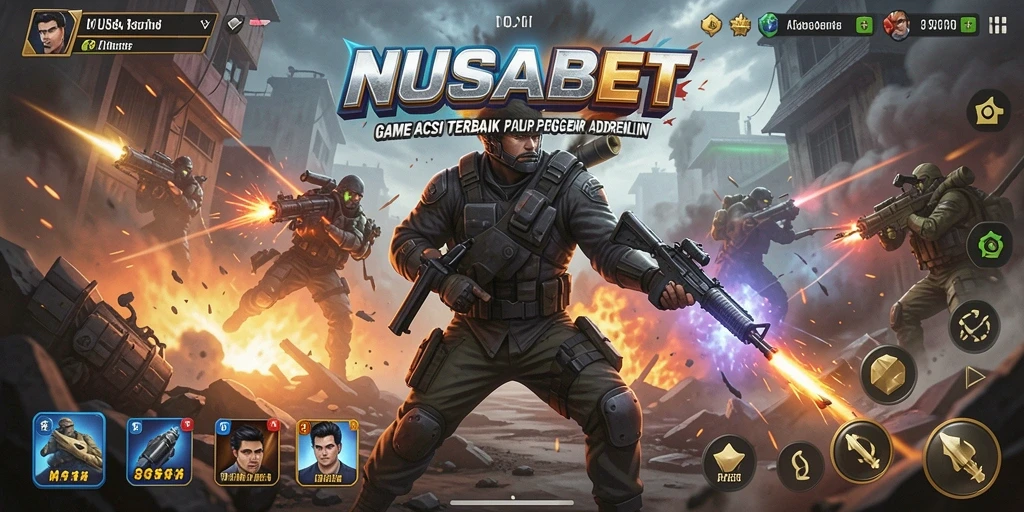 Screenshot gameplay NUSABET menampilkan aksi seru dan menegangkan.