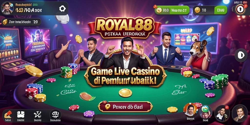 Tampilan menarik dari gameplay Live Casino di ROYAL88.
