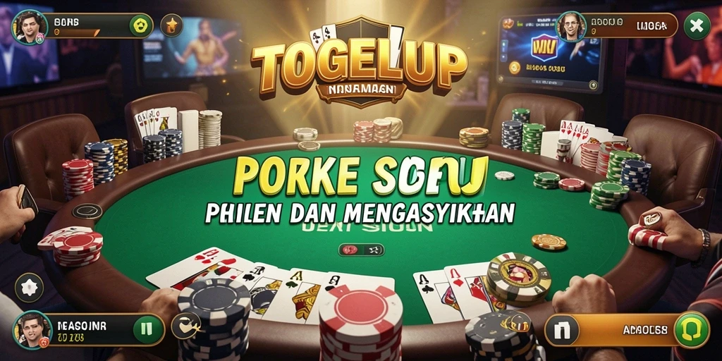 Tampilan menarik dari gameplay poker di TOGELUP.