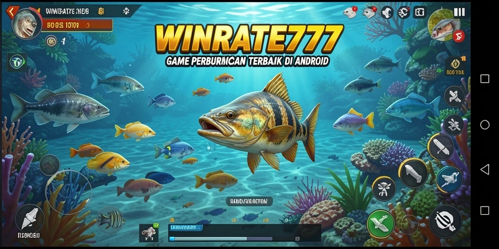Tampilan gameplay memancing yang memukau dari WINRATE777.