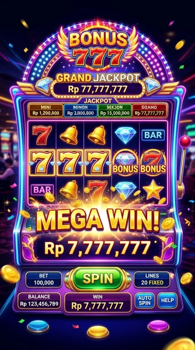 Screenshot aplikasi bonus777 menampilkan berbagai kategori aplikasi tersedia.